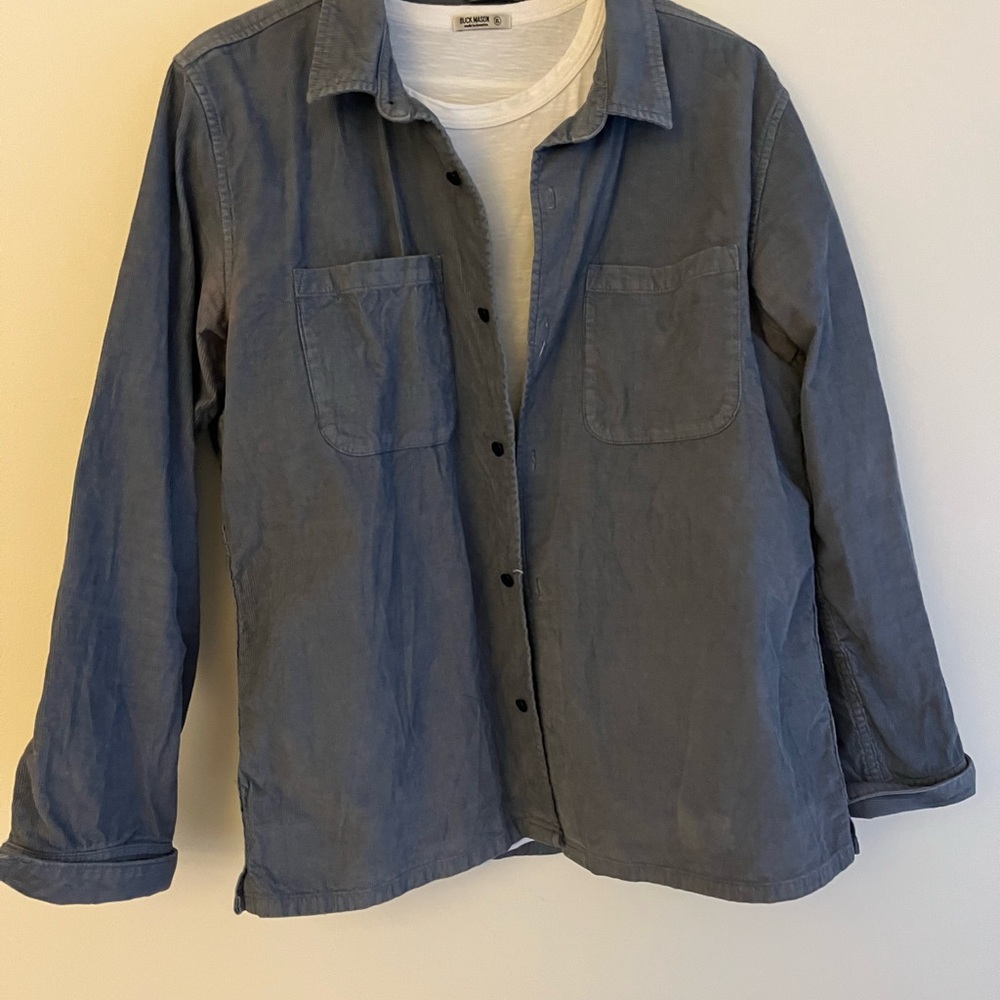 Men's Blue Lightweight Shirt Jacket. L. $25